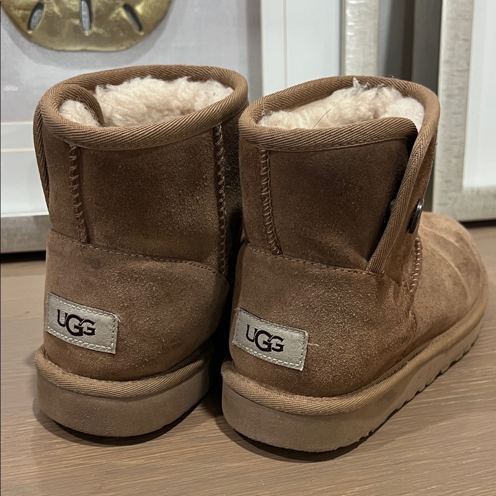 UGG Tan Suede Ankle Boots